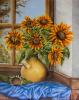 Franz Sokele - Sonnenblumen am Fensterbankl
